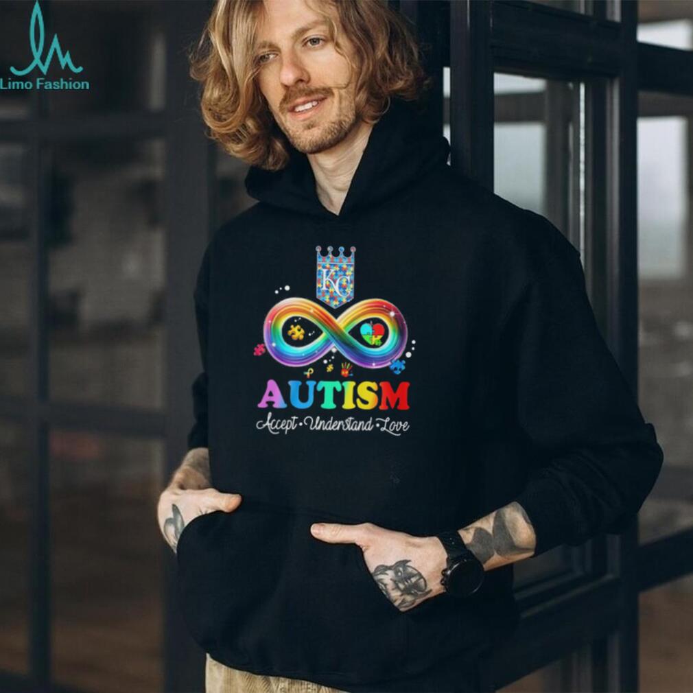 Kansas City KC Royals Autism Awareness Infinity Rainbow T Shirt