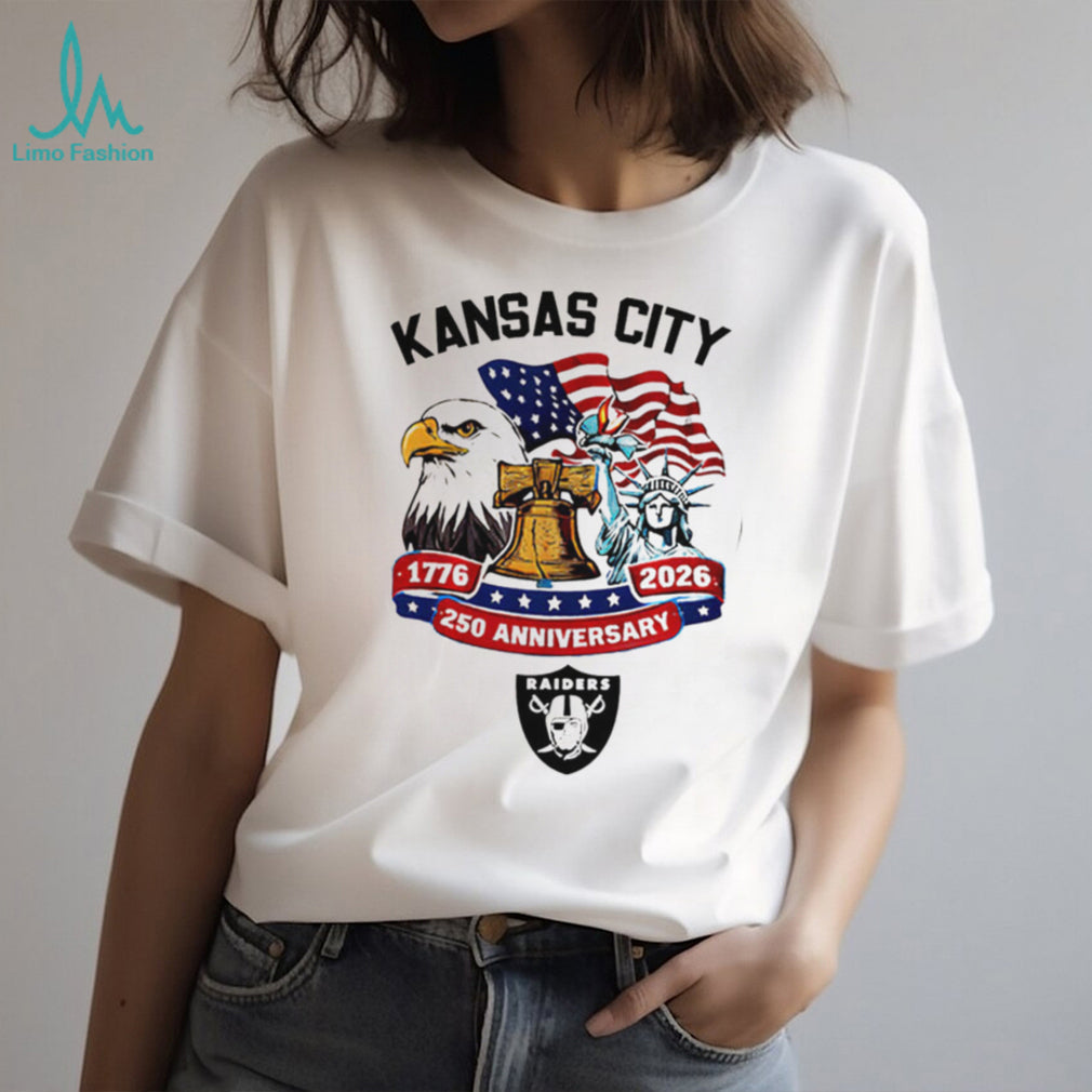 Kansas City Raiders 250th Anniversary 1776 2026 Liberty Bell Custom Jersey T Shirt