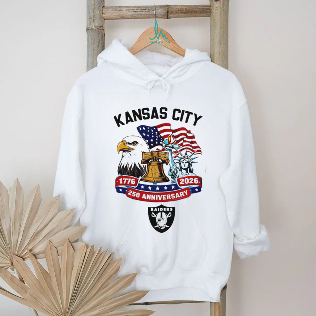 Kansas City Raiders 250th Anniversary 1776 2026 Liberty Bell Custom Jersey T Shirt