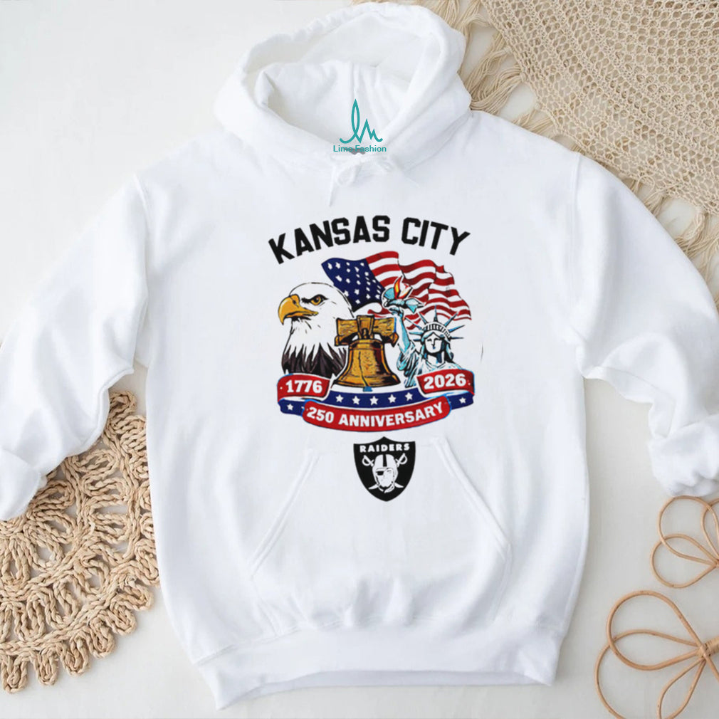 Kansas City Raiders 250th Anniversary 1776 2026 Liberty Bell Custom Jersey T Shirt