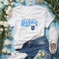 Kansas City Royals Retro Bubble Font Oatmeal Crewneck T shirt