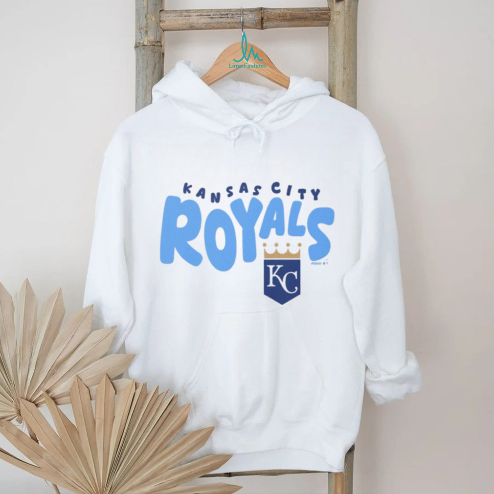Kansas City Royals Retro Bubble Font Oatmeal Crewneck T shirt