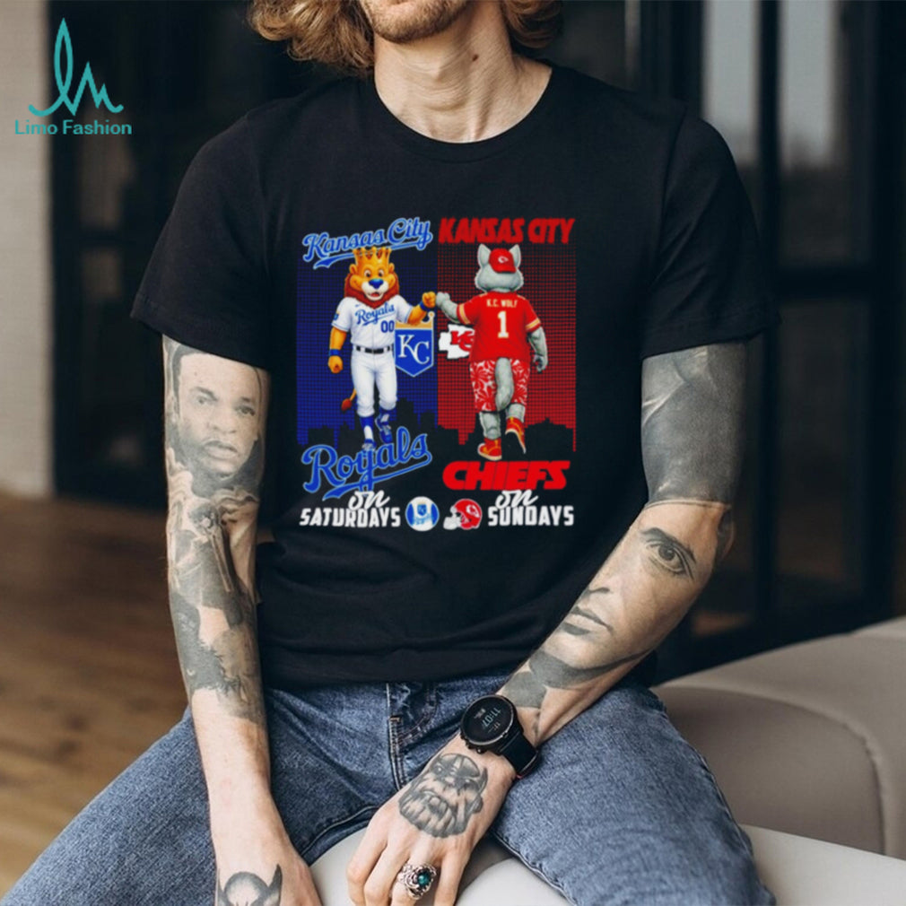 Kansas City Royals on Saturdays KC Chiefs on Sundays Missouri Sports Fan T Shirt