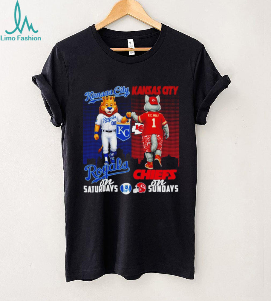 Kansas City Royals on Saturdays KC Chiefs on Sundays Missouri Sports Fan T Shirt