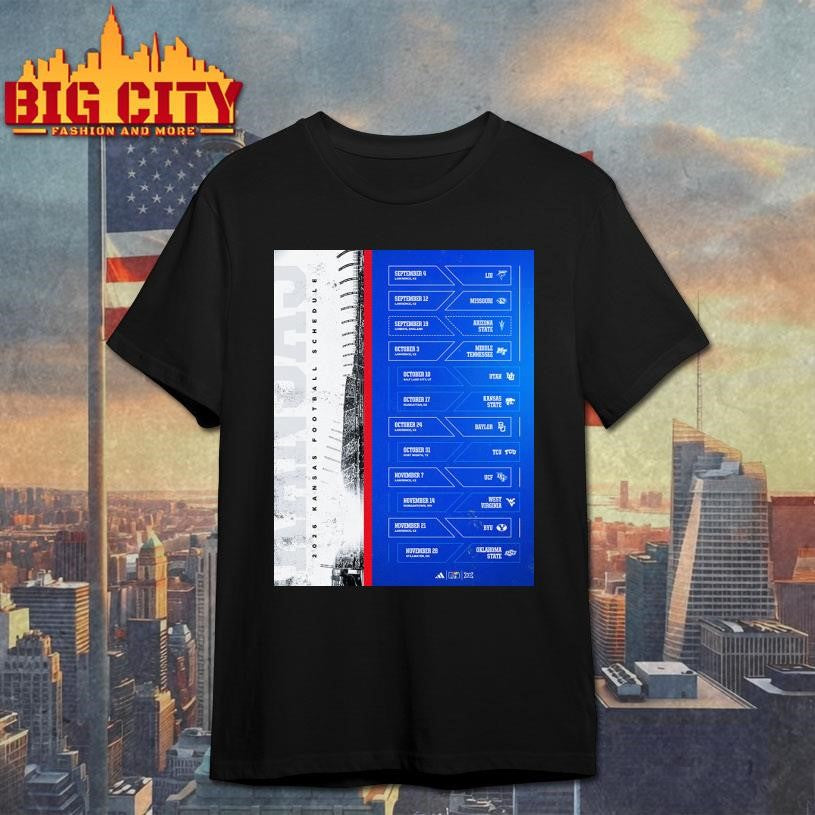 Kansas Jayhawks Football Football NCAA Schedule Season 2026 Poster Shirt