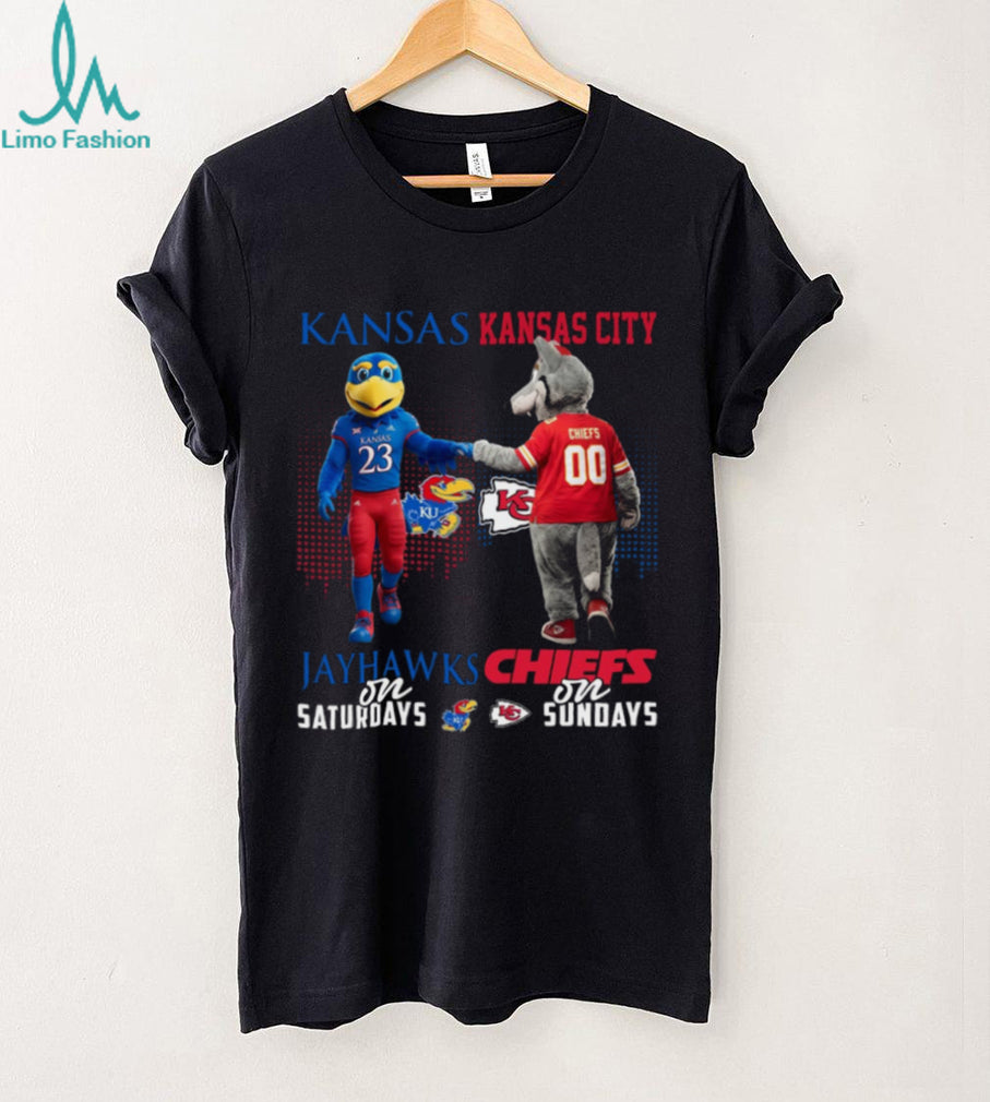Kansas Jayhawks on Saturdays Kansas City Chiefs on Sundays T Shirt