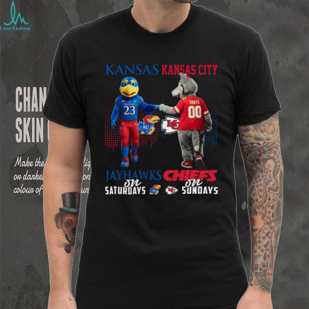 Kansas Jayhawks on Saturdays Kansas City Chiefs on Sundays T Shirt