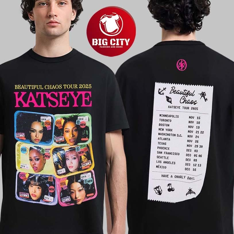 Katseye Beautiful Chaos Tour 2026 Two Sided Shirt