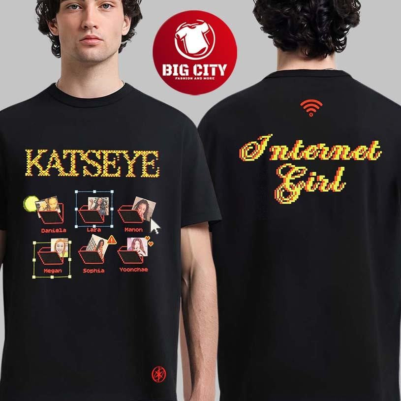 Katseye Internet Girl Album Merch Members Memes Two Sided Shirt