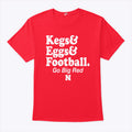 Kegs And Eggs Football Go Big Red Nebraska Cornhuskers Shirt
