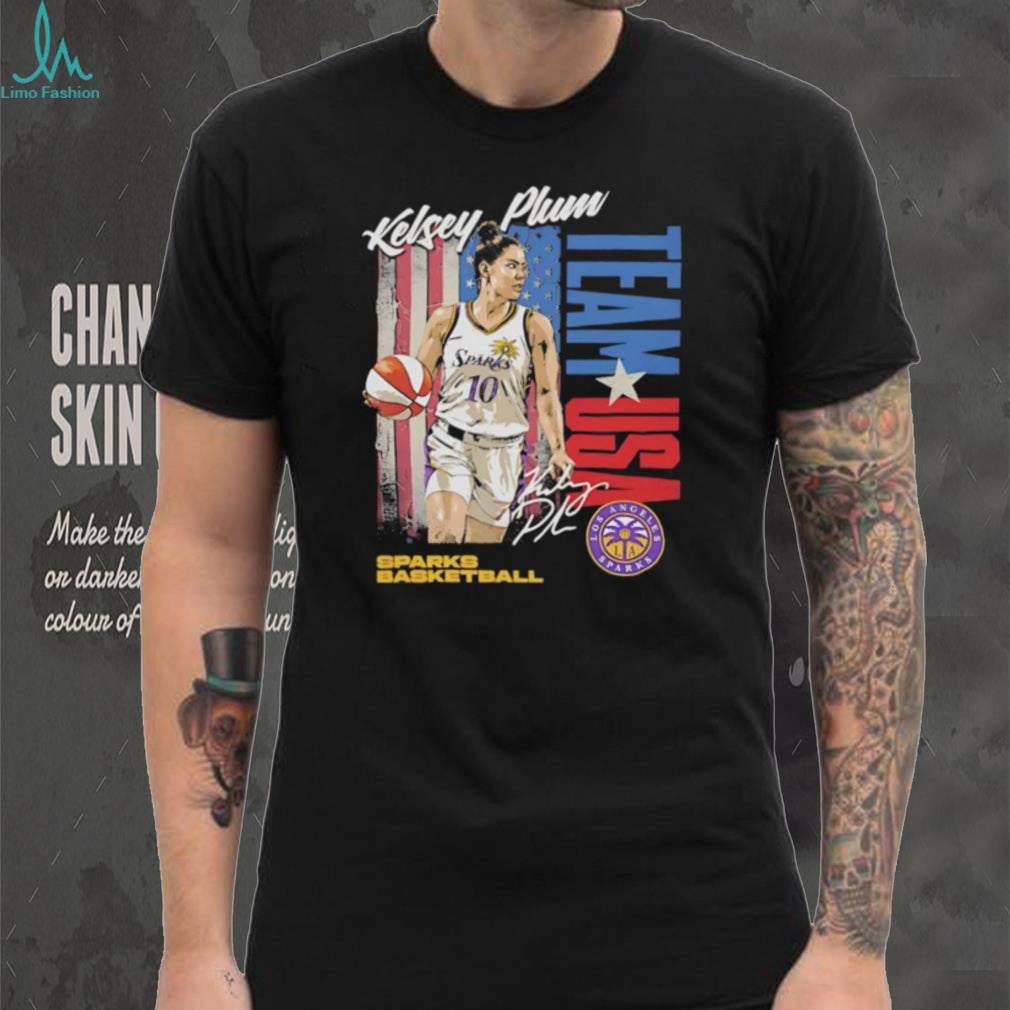 Kelsey Plum Team USA Sparks Basketball Olympic Style Graphic T Shirt