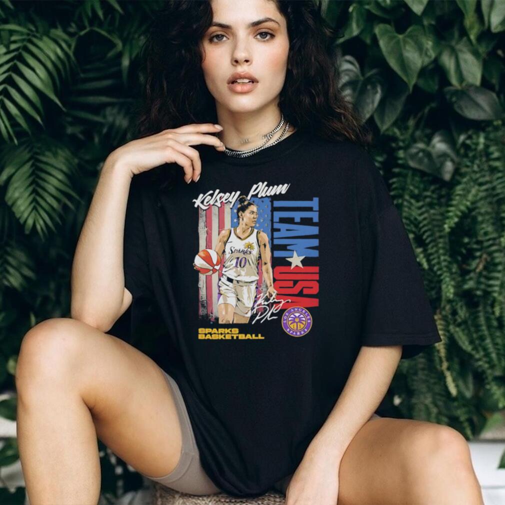 Kelsey Plum Team USA Sparks Basketball Olympic Style Graphic T Shirt