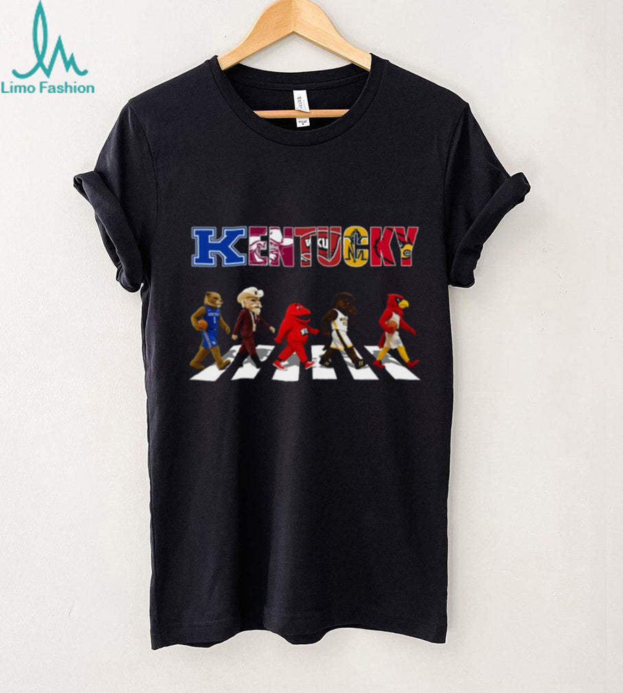 Kentucky Sports Mascots Abbey Road Walking Black T Shirt