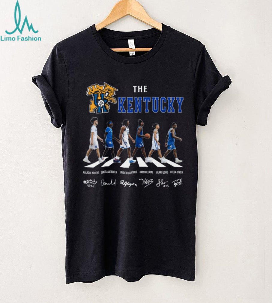 Kentucky Wildcats Abbey Road Basketball Team Signatures Coffee T Shirt