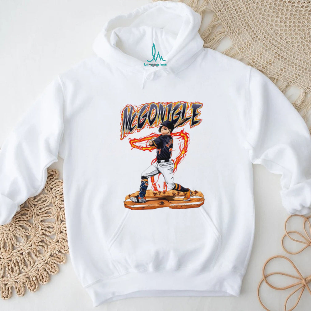 Kevin McGonigle Baseball Prospect Fire Swing Retro 2024 Men Women Sports Fans T Shirt