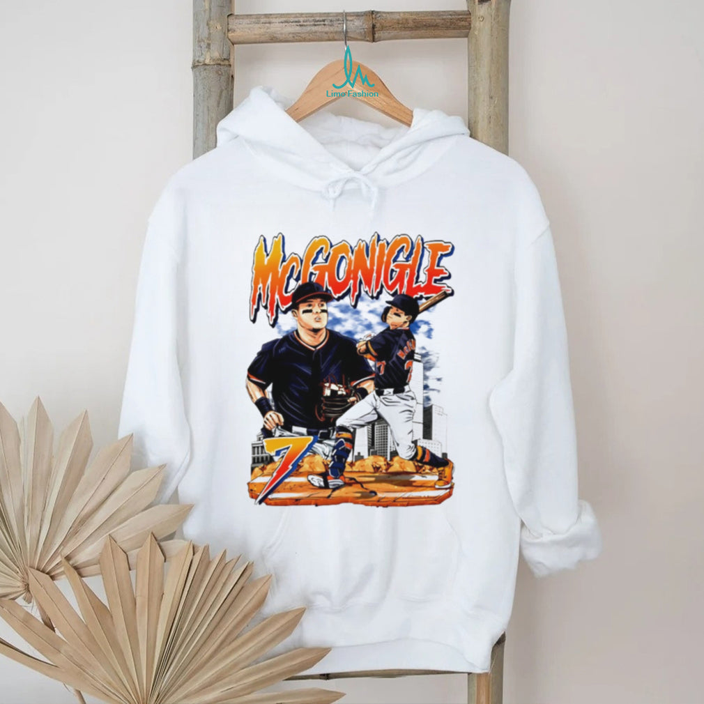 Kevin McGonigle Number 7 Baseball Player City Skyline Vintage Retro Fans T Shirt