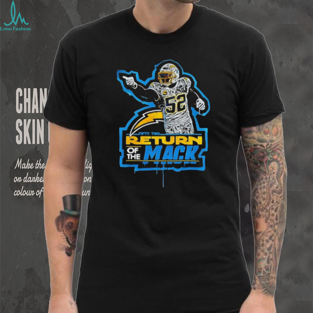 Khalil Mack LA Chargers “Return of the Mack” Fifty Two Football T Shirt