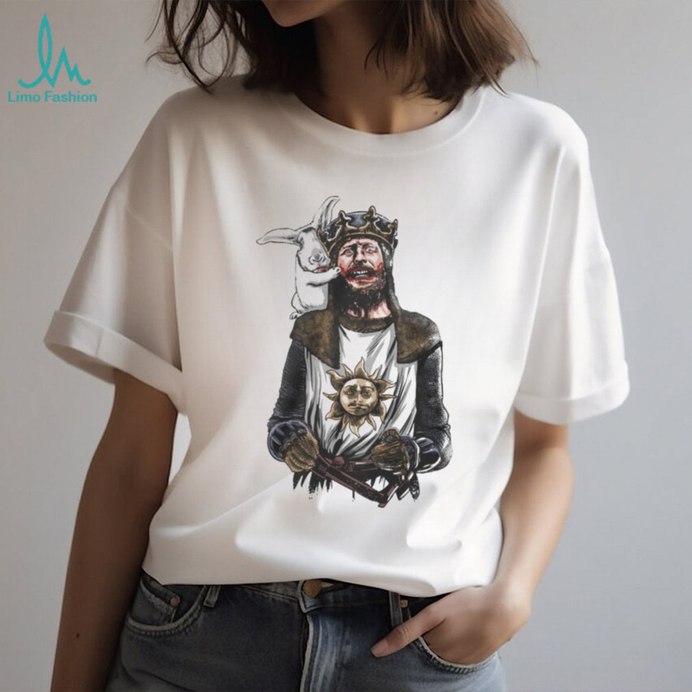 King Arthur and the Killer Rabbit Monty Python Holy Grail White T Shirt