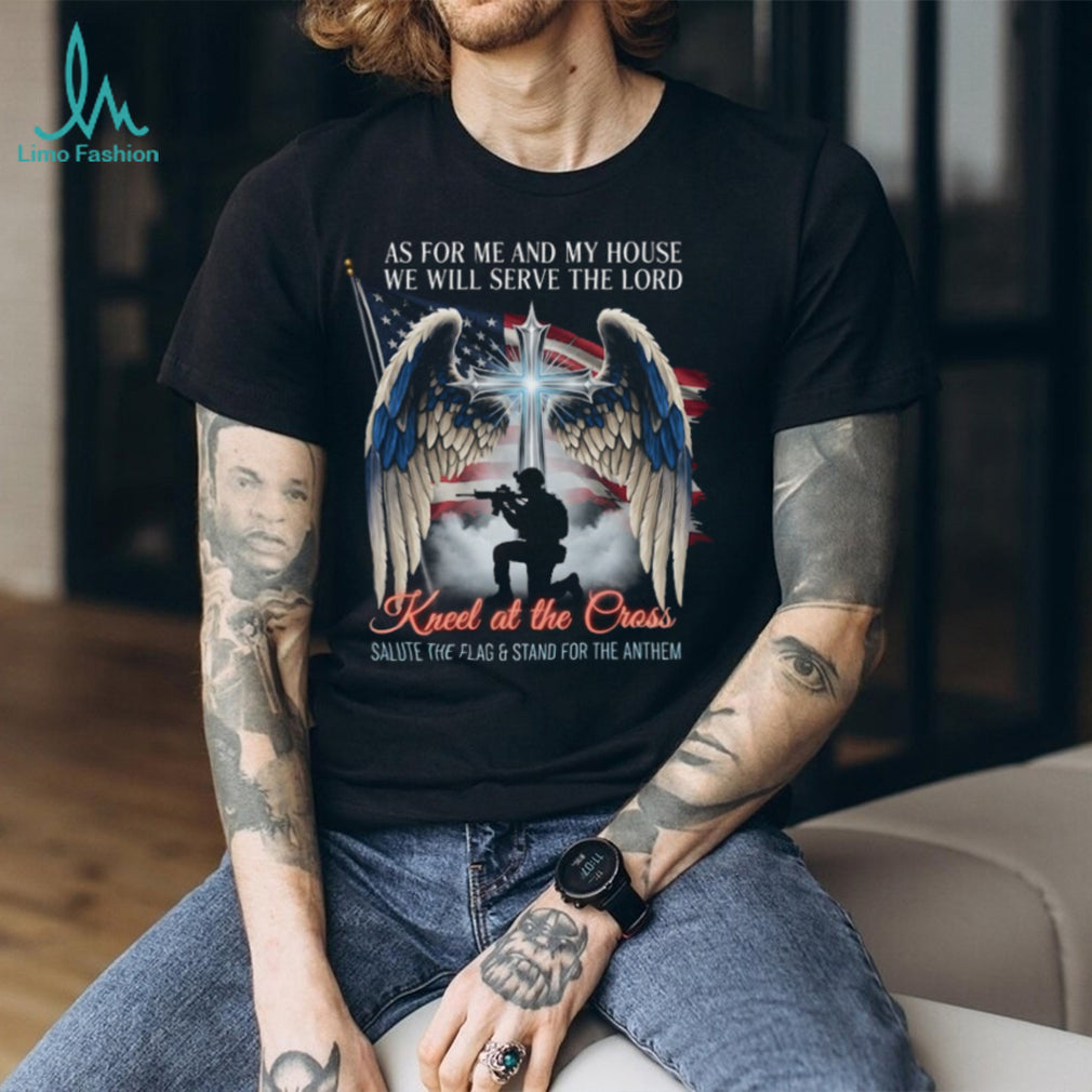 Kneel At The Cross Salute The Flag Christian Patriot T Shirt