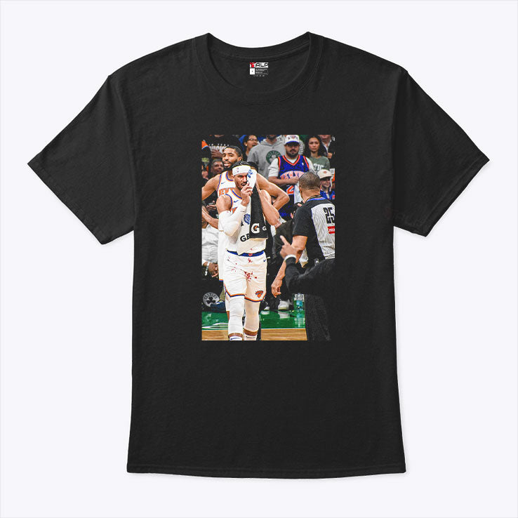 Knicks’ Josh Hart bloodied After Collision Against Celtics T Shirt