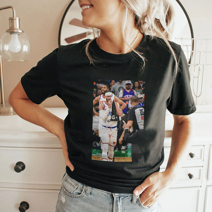 Knicks’ Josh Hart bloodied After Collision Against Celtics T Shirt
