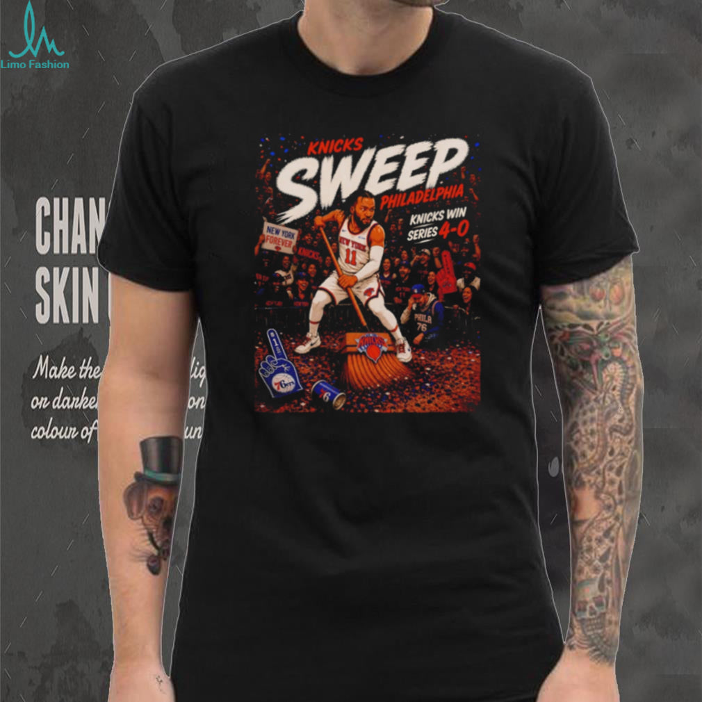 Knicks Sweep Philadelphia 4 0 T Shirt Jalen Brunson Playoff Victory