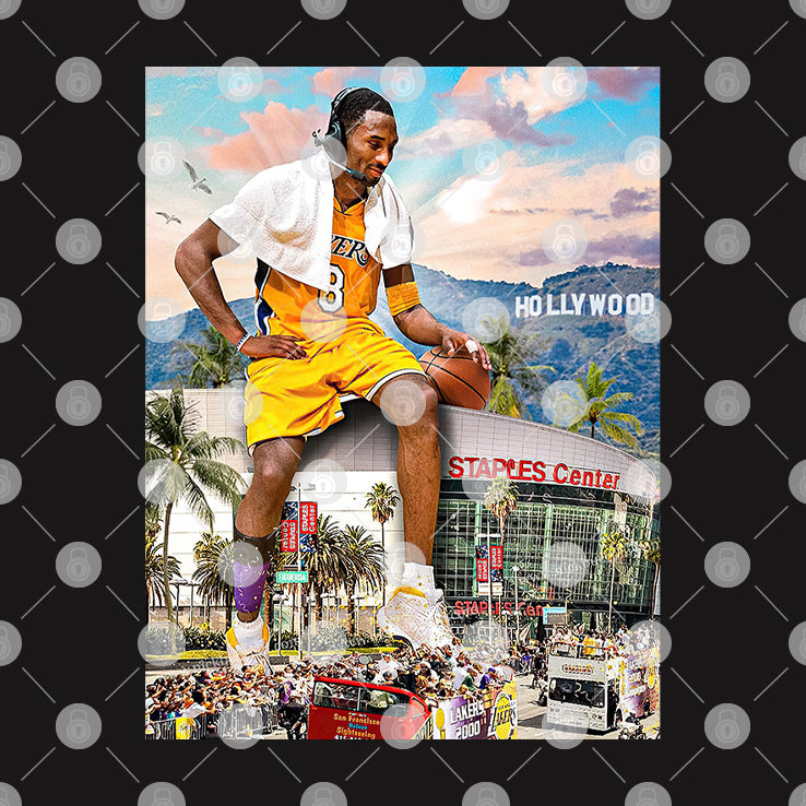 Kobe Bryant In Staples Center Lakers Shirt