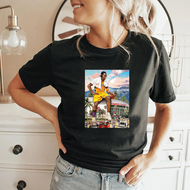 Kobe Bryant In Staples Center Lakers Shirt