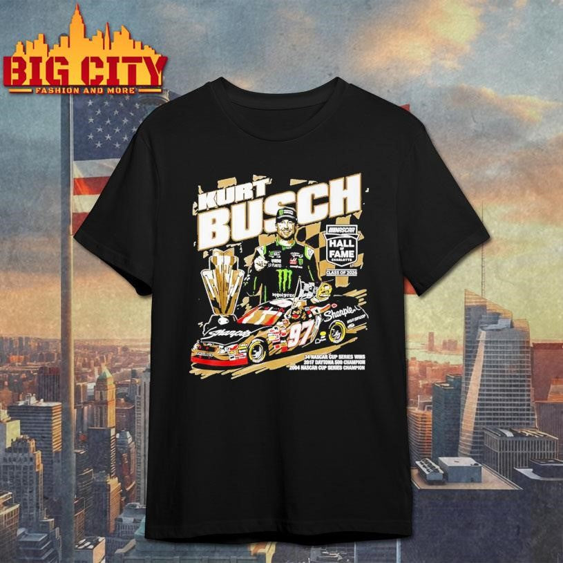 Kurt Busch Checkered Flag Sports Nascar 2026 Hall Of Fame Shirt