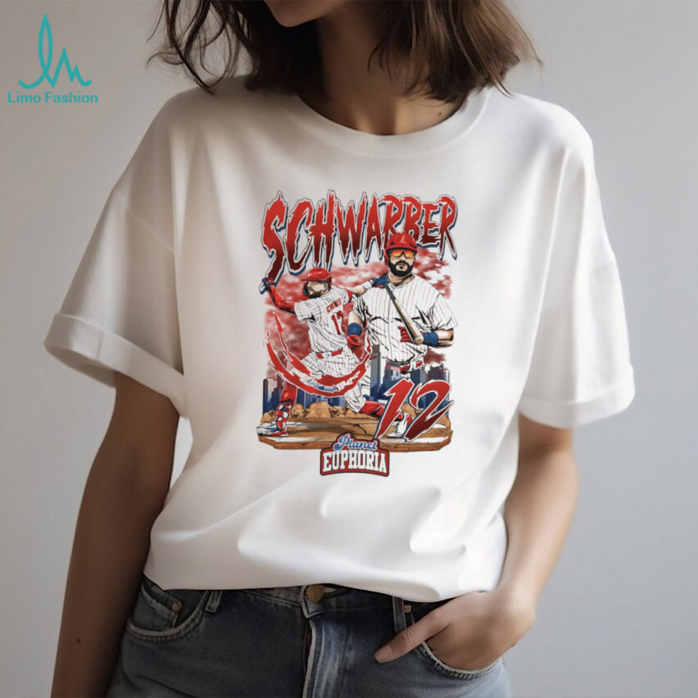 Kyle Schwarber Planet Euphoria Baseball Graphic T Shirt Philadelphia Fans