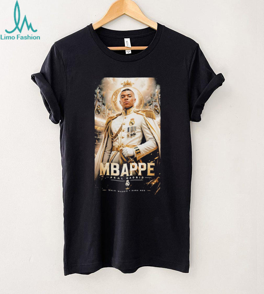 Kylian Mbappé Real Madrid Royal Crown Portrait Fan Apparel T Shirt