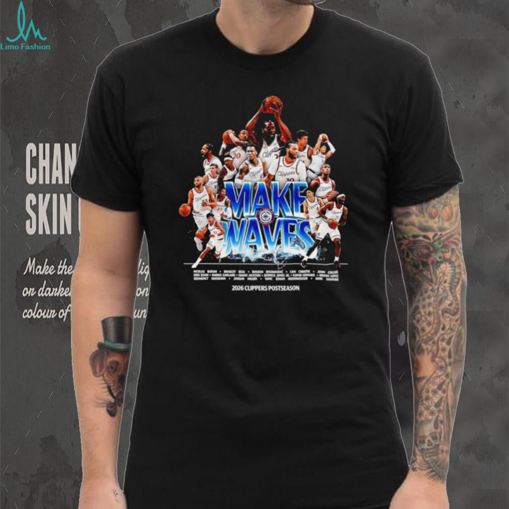 LA Clippers 2026 Postseason Make Waves Team Roster T Shirt
