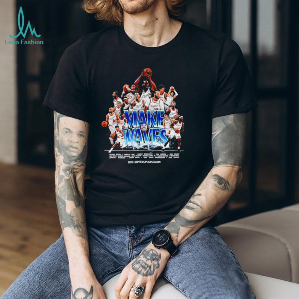 LA Clippers 2026 Postseason Make Waves Team Roster T Shirt
