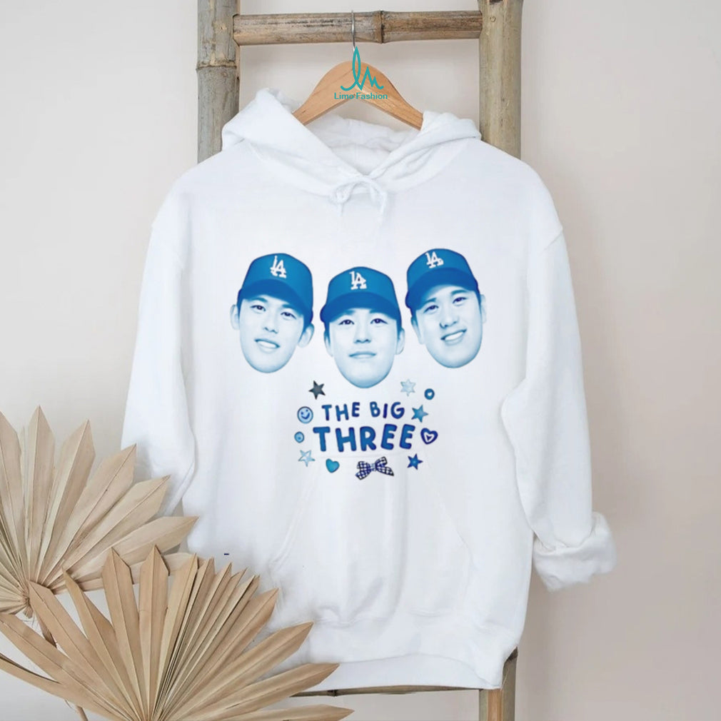 LA Dodgers “The Big Three” Kawaii Style Player Faces Shirt
