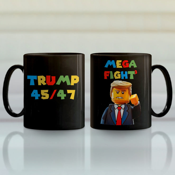LEGO Donald Trump President 45-47 Mega Fight Fight Fight Mug
