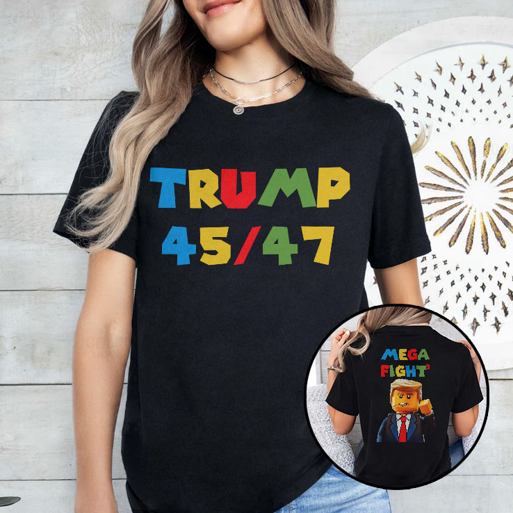 LEGO Donald Trump President 45-47 Mega Fight Fight Fight T Shirt