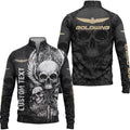 Goldwing Vintage Skull Zip Neck Sweater