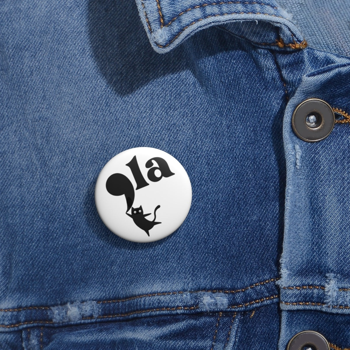 , La Kamala Cat Custom Pin Button