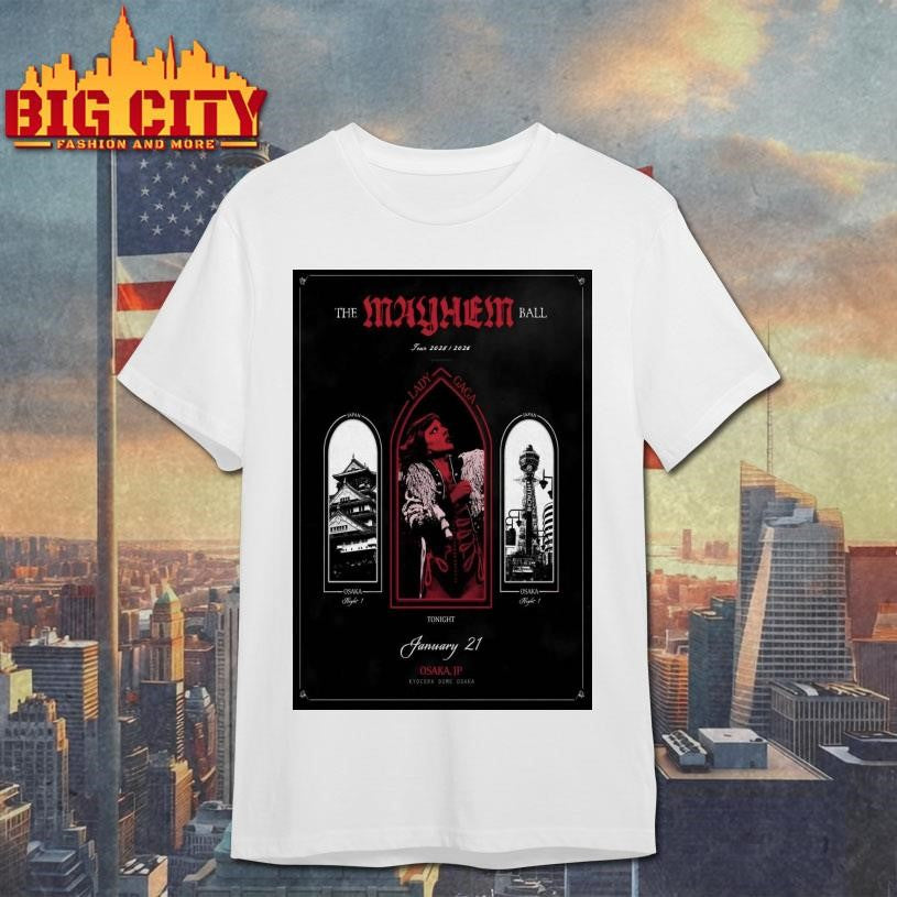 Lady Gaga Osaka Japan Jan 21 2026 Concert Poster Shirt