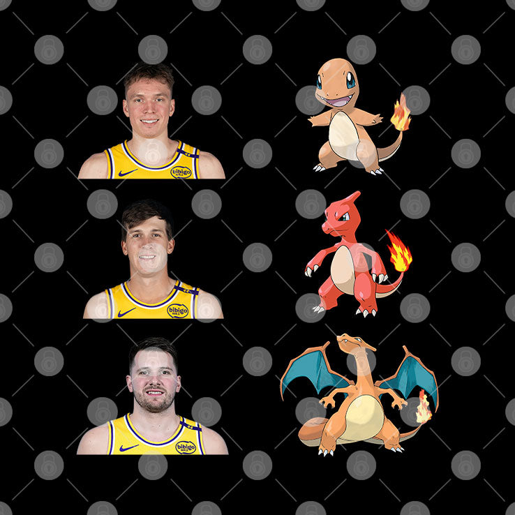 Lakers Charmander Evolution Meme Shirt