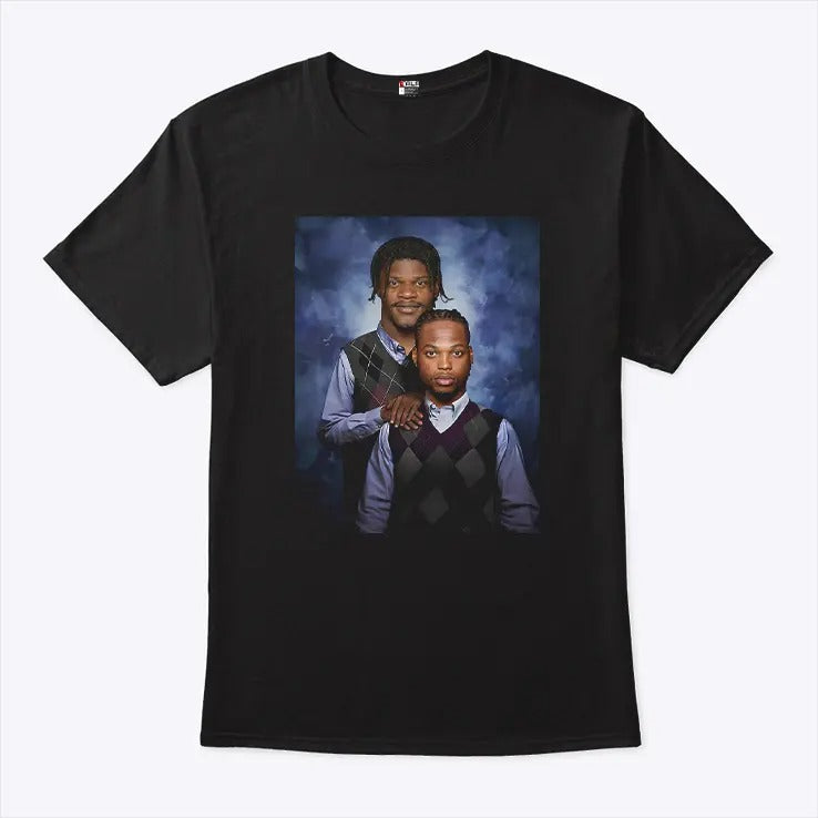 Lamar Jackson And Derrick Henry Baltimore Ravens Step Brothers T Shirt