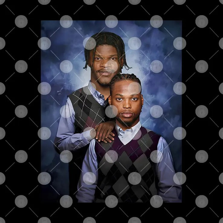 Lamar Jackson And Derrick Henry Baltimore Ravens Step Brothers T Shirt