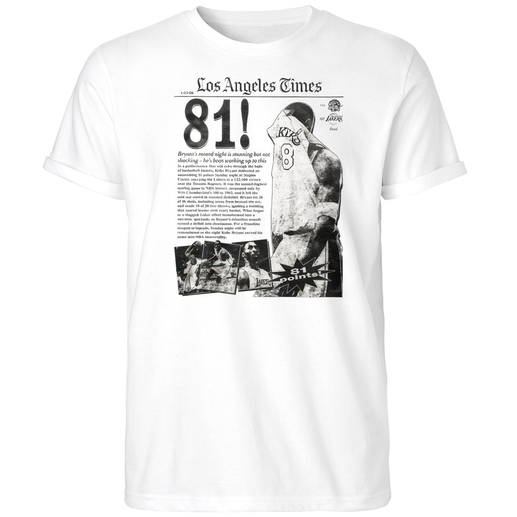 Lamar Jackson Wear Los Angeles Times 81 Points Kobe Shirt