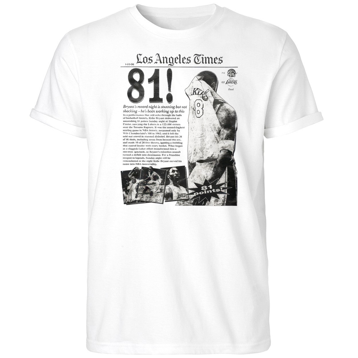 Lamar Jackson Wear Los Angeles Times 81 Points Kobe Shirt