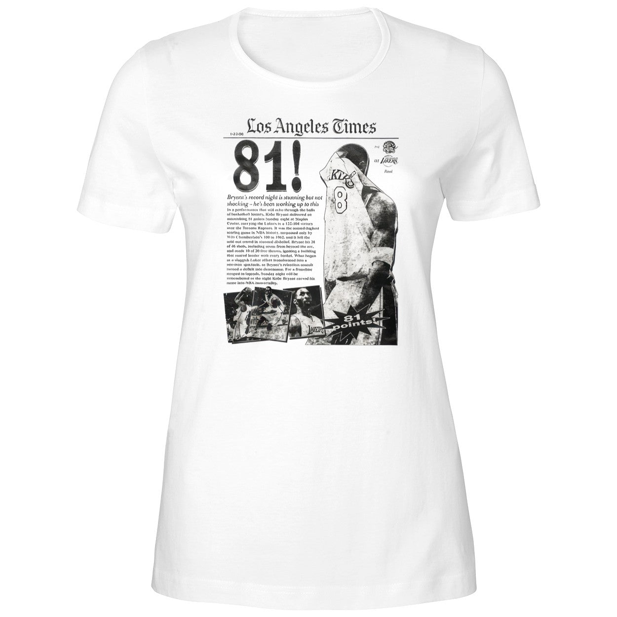 Lamar Jackson Wear Los Angeles Times 81 Points Kobe Shirt