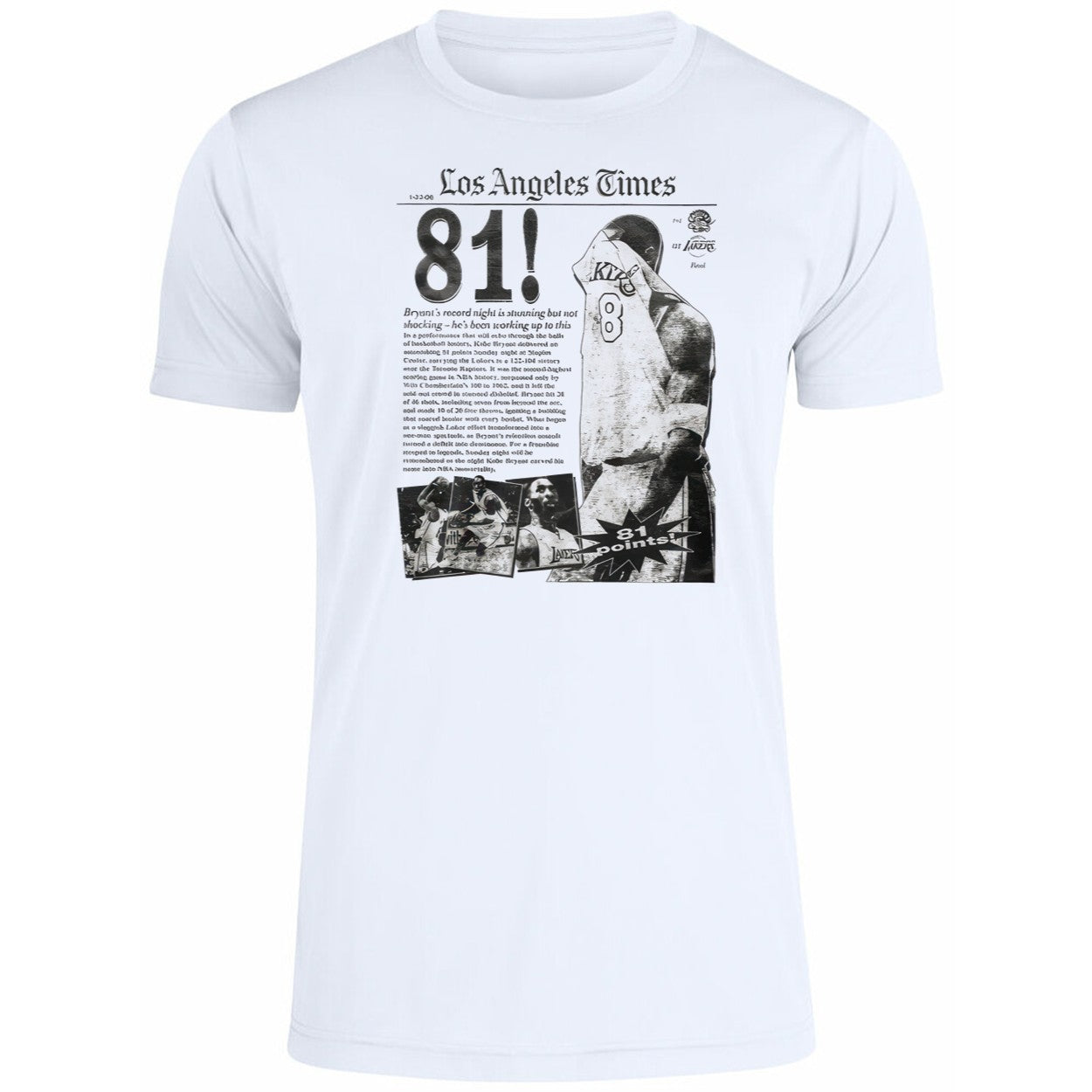 Lamar Jackson Wear Los Angeles Times 81 Points Kobe Shirt