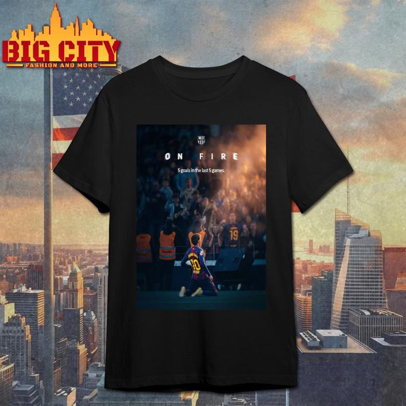 Lamine Yamal FC Barcelona On Fire 5 Goals In The Last 5 Games Poster Shirt
