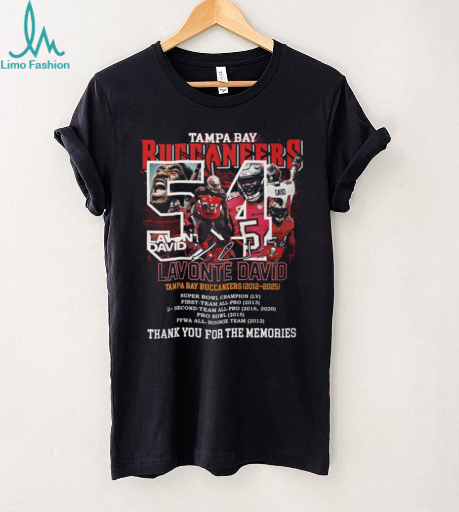 Lavonte David #54 Tampa Bay Buccaneers Career Tribute T Shirt