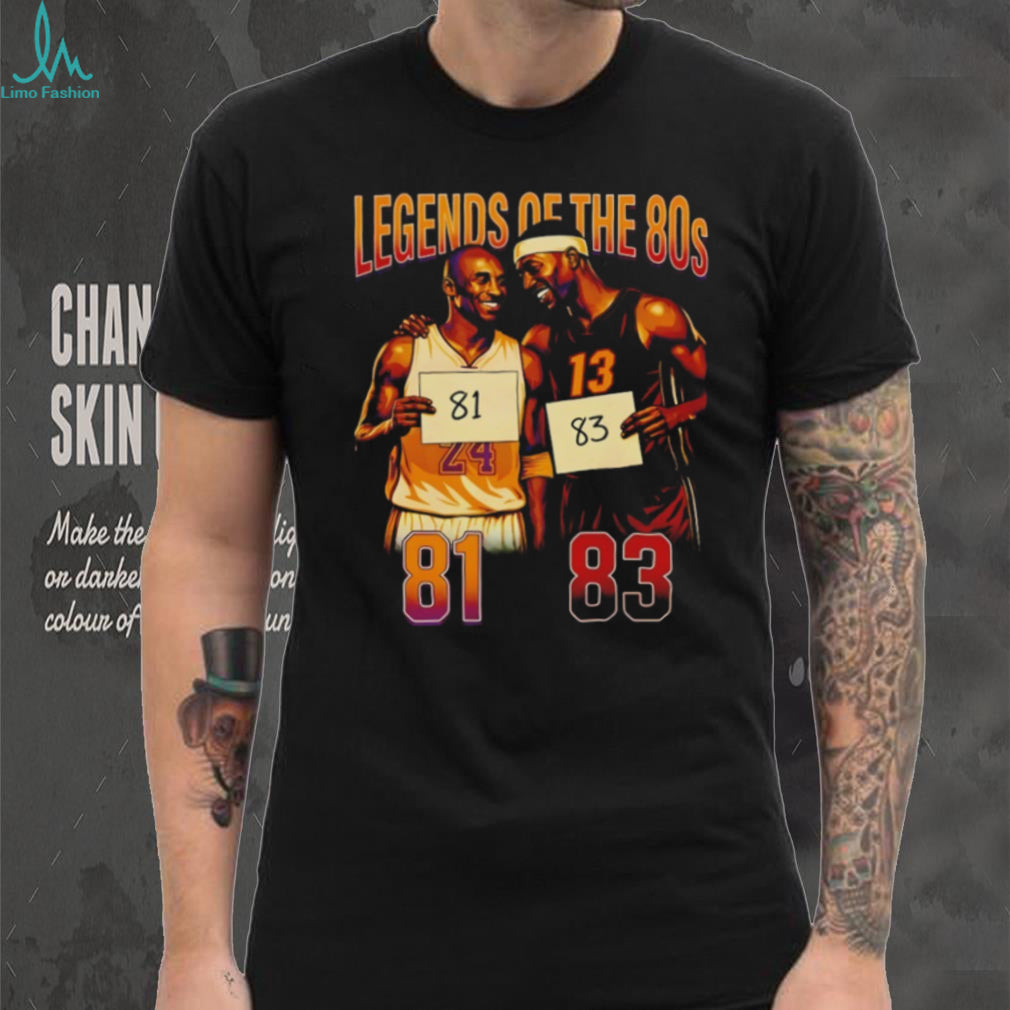 Legends of the 80s Kobe Bryant and Bam Adebayo 81 & 83 Points T Shirt