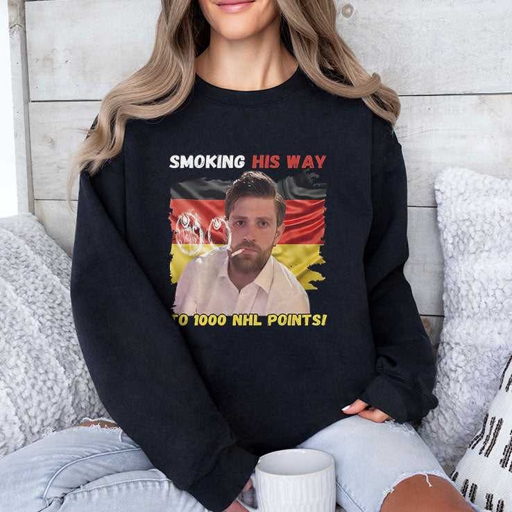 Leon Draisaitl Smoking His Way To NHL 1000 Points Shirt